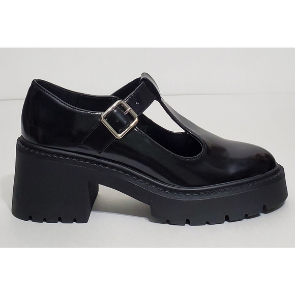 New Madden Girl Thrivee Mary Jane loafers block heel platform patent goth y2k - Picture 8 of 15